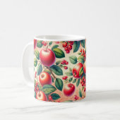 Schönes Muster mit roten Äpfeln Kaffeetasse (Vorderseite Links)