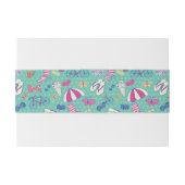 Schönes Muster mit Sommer-Elementen Einladungsbanderole (Rückseitenbeispiel)