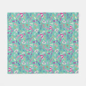 Schönes Muster mit Sommer-Elementen Fleecedecke (Vorderseite (Horizontal))