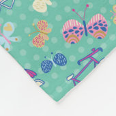 Schönes Muster mit Sommer-Elementen Fleecedecke (Ecke)