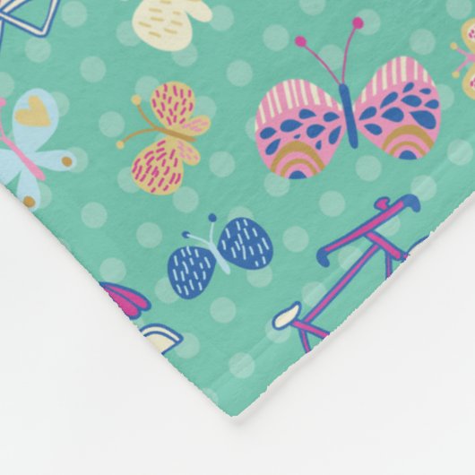 Schönes Muster mit Sommer-Elementen Fleecedecke (Ecke)