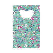 Schönes Muster mit Sommer-Elementen Geldbeutel Flaschenöffner (Rückseite)