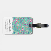 Schönes Muster mit Sommer-Elementen Gepäckanhänger (Rückseite horizontal)
