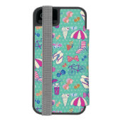 Schönes Muster mit Sommer-Elementen Incipio iPhone Geldbeutel-Hülle (Folio Rückseite)