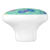 Schönes Muster mit Sommer-Elementen Keramikknauf (Seitenansicht)