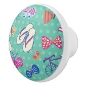 Schönes Muster mit Sommer-Elementen Keramikknauf (Rechts)