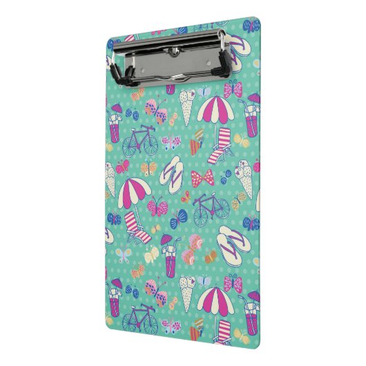 Schönes Muster mit Sommer-Elementen Mini Klemmbrett (Gewinkelt2)