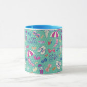 Schönes Muster mit Sommer-Elementen Tasse (Zentrum)
