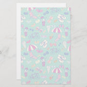 Schönes Muster mit Sommerelementen Briefpapier (Vorne/Hinten)