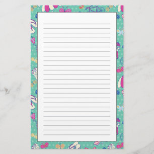 Schönes Muster mit Sommerelementen Briefpapier