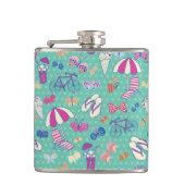 Schönes Muster mit Sommerelementen Flachmann (Vorderseite)