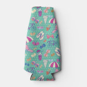 Schönes Muster mit Sommerelementen Flaschenkühler (Vorderseite)