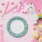 Schönes Muster mit Sommerelementen Pappteller (Party)