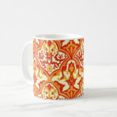 SCHÖNES MUSTER - ROT & ORANGE KAFFEETASSE (Vorderseite Links)