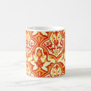 SCHÖNES MUSTER - ROT & ORANGE KAFFEETASSE