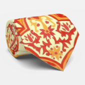 SCHÖNES MUSTER - ROT & ORANGE KRAWATTE (Gerollt)