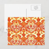 SCHÖNES MUSTER - ROT & ORANGE POSTKARTE (Vorne/Hinten)