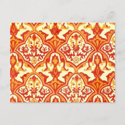 SCHÖNES MUSTER - ROT & ORANGE POSTKARTE (Vorderseite)