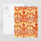 SCHÖNES MUSTER - ROT & ORANGE POSTKARTE (Vorne/Hinten)
