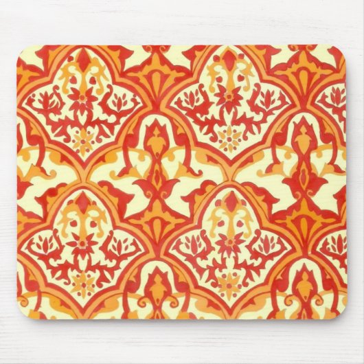 Schönes Muster rot & orange (TBA-Gewinner) Mousepad (Vorne)