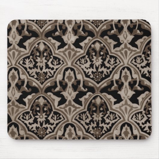 Schönes Muster Sepia Mousepad (Vorne)