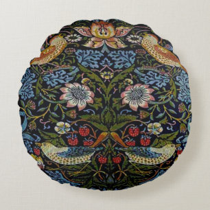 Schönes Muster William Morriss, Kunst nouveau, vi Rundes Kissen