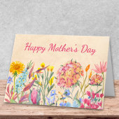 Schönes Muttertagsgeschenk Aquarellblumen Karte