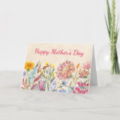 Schönes Muttertagsgeschenk Aquarellblumen Karte (Vorderseite)