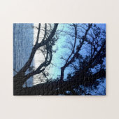 Schönes Mystic Old Tree Ocean Beach Scene Foto Puzzle (Horizontal)