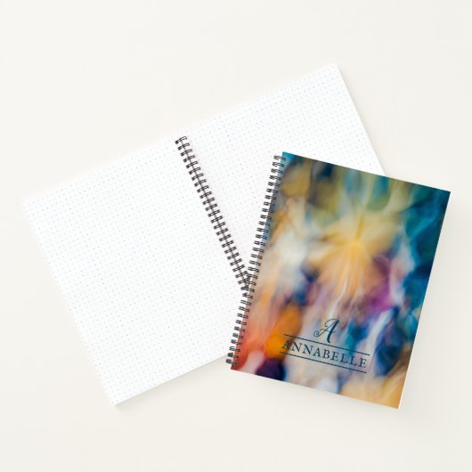 Schönes, nachblühendes Design-Notebook mit abstrak Notizblock (Innenseite)