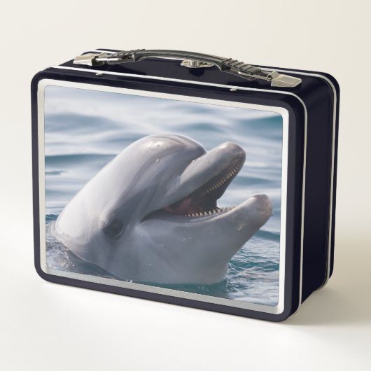 Schönes Nah-up eines Dolphins Metall Brotdose (Rückseite)