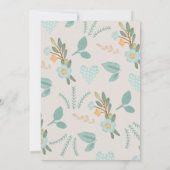 Schönes Nähen bestickte Blume Boy Babydusche Einladung (Rückseite)