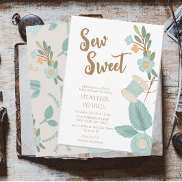 Schönes Nähen bestickte Blume Boy Babydusche Einladung