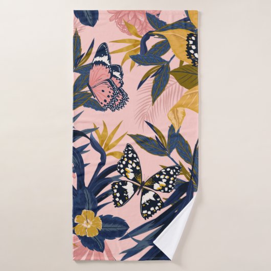 Schönes, nahtlos künstlerisches tropisches Muster Badehandtuch (Badehandtuch)