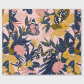 Schönes, nahtlos künstlerisches tropisches Muster Geschenkpapier (Flach)