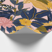 Schönes, nahtlos künstlerisches tropisches Muster Geschenkpapier (Ecke)