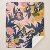 Schönes, nahtlos künstlerisches tropisches Muster Sherpadecke (Vorderseite)