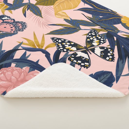 Schönes, nahtlos künstlerisches tropisches Muster Sherpadecke (3/4)