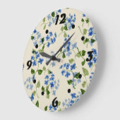 Schönes, nahtloses Blumenmuster Große Wanduhr (Winkel)