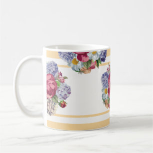 Schönes, nahtloses Blumenmuster mit Hydrangea Kaffeetasse
