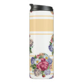 Schönes, nahtloses Blumenmuster mit Hydrangea Thermosbecher (Nach rechts gedreht)