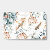 Schönes, nahtloses Blumenmuster mit Vintagem Ausweis (Rückseite)