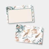 Schönes, nahtloses Blumenmuster mit Vintagem Ausweis (Vorder- & Rückseite)