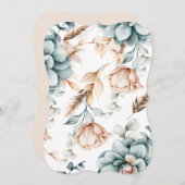 Schönes, nahtloses Blumenmuster mit Vintagem Einladung (Vorne/Hinten)