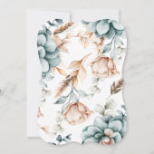 Schönes, nahtloses Blumenmuster mit Vintagem Einladung (Vorderseite)