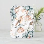 Schönes, nahtloses Blumenmuster mit Vintagem Einladung (Stehend Vorderseite)