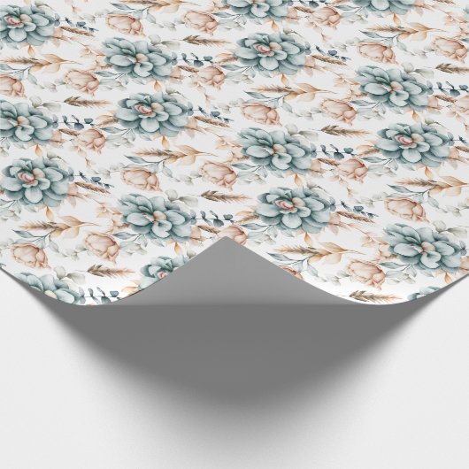 Schönes, nahtloses Blumenmuster mit Vintagem Geschenkpapier (Ecke)