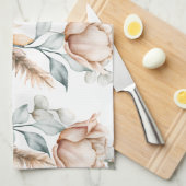 Schönes, nahtloses Blumenmuster mit Vintagem Geschirrtuch (Viertel Falte)