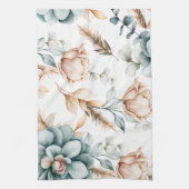 Schönes, nahtloses Blumenmuster mit Vintagem Geschirrtuch (Vertikal)