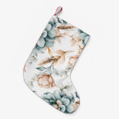 Schönes, nahtloses Blumenmuster mit Vintagem Kleiner Weihnachtsstrumpf (Vorderansicht (hängend))